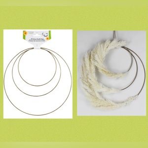 New Brass Wire Wreath Rings 7.8 in 9.8 in, 13.7 in Pack of 3 - DIY Craft